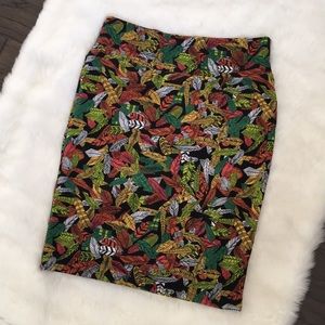LuLaRoe Cassie Feather Print Skirt XL